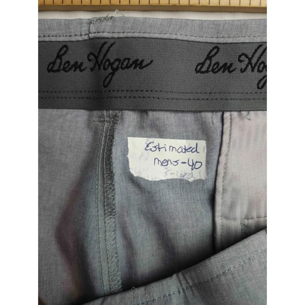 Ben Hogan Chino Shorts Mens Size 40 Gray Woven Performance Golf Casual Stretch